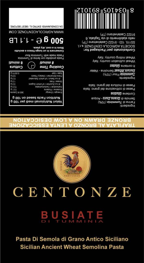 Busiate di Tumminia Nero