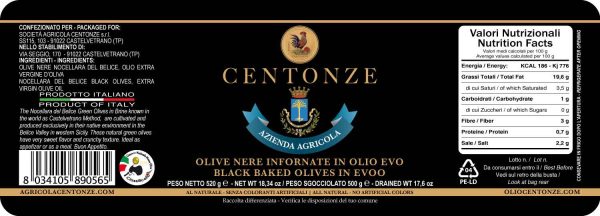 Olive Nere Infornate 500G BUSTA