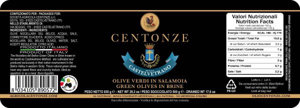 Olive Verdi in Salamoia 500G BUSTA